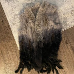 Real fur vest
